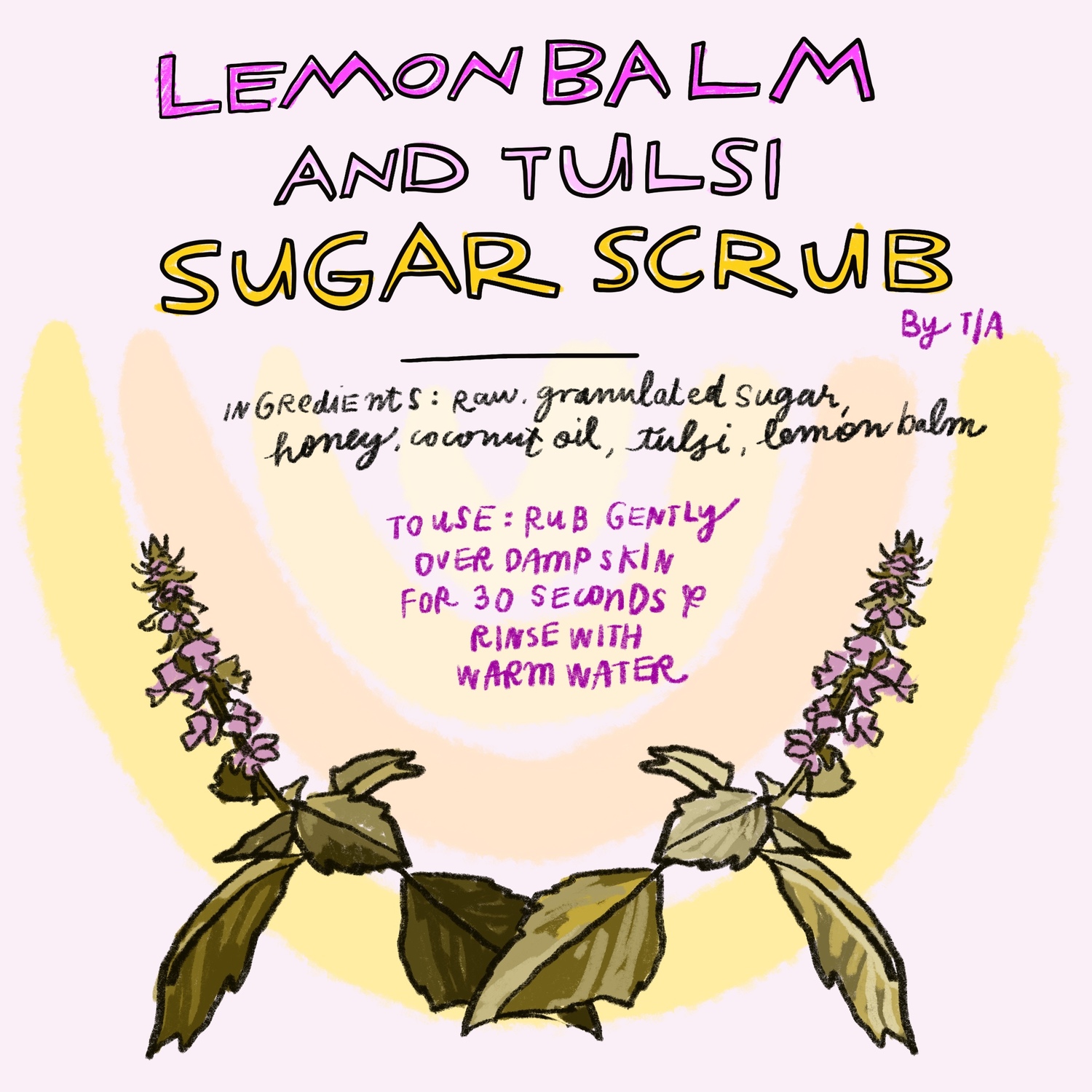 Lemon Balm & Tulsi Sugar Scrub
