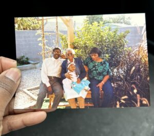 Baby Camlyn with grandparents and great grandmother